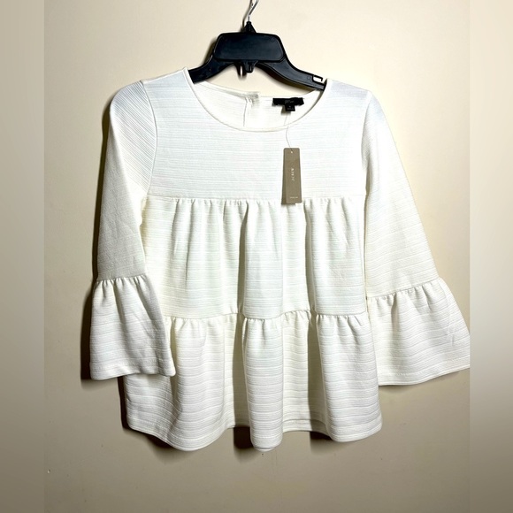J.Crew Women’s Tiered 3/4 Sleeve Blouse Size S NWT - Picture 2 of 4